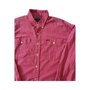 Ralph Lauren Sportsman Mens 2XL Pink Plaid‎ Button Down Long Sleeve Shirt